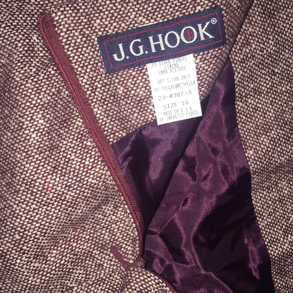 Plus Size Vintage Skirt (Burgundy) - Picture 8 of 8